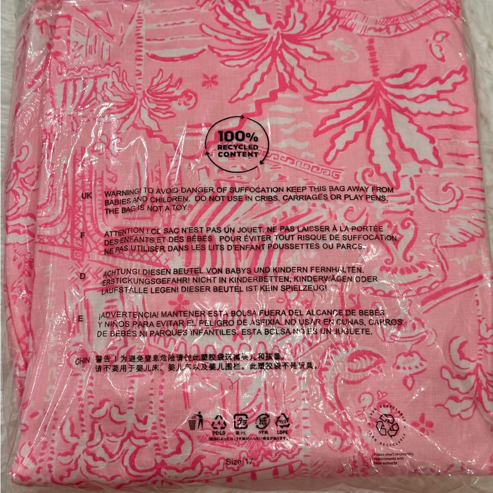 🆕 Lilly Pulitzer ROZALIE LINEN DRESS 👗 in “Conch Shell Pink” MSRP $248 NWT sz 12 - Picture 6 of 8